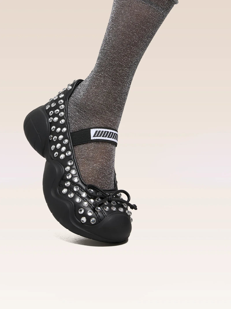 AUDREY BLACK RHINESTONE