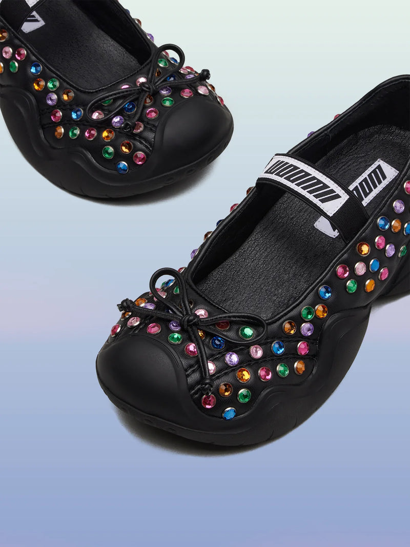 AUDREY BLACK PASTEL RHINESTONE