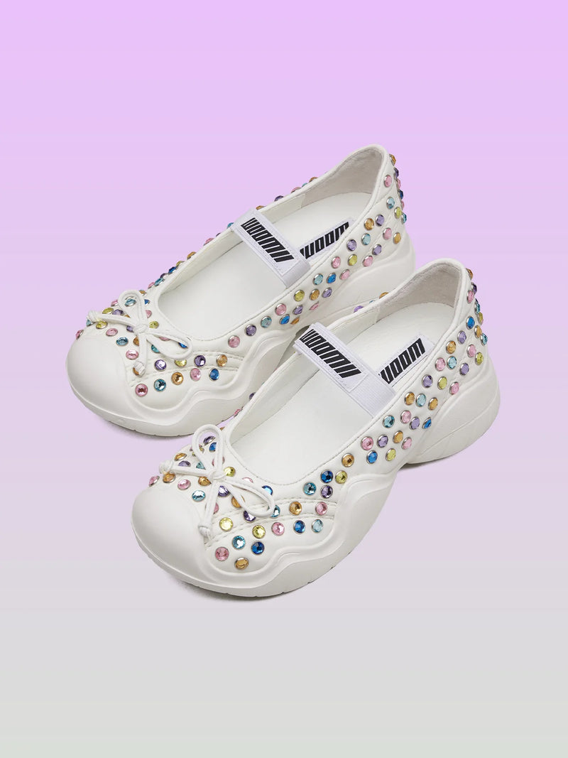 AUDREY WHITE PASTEL RHINESTONE