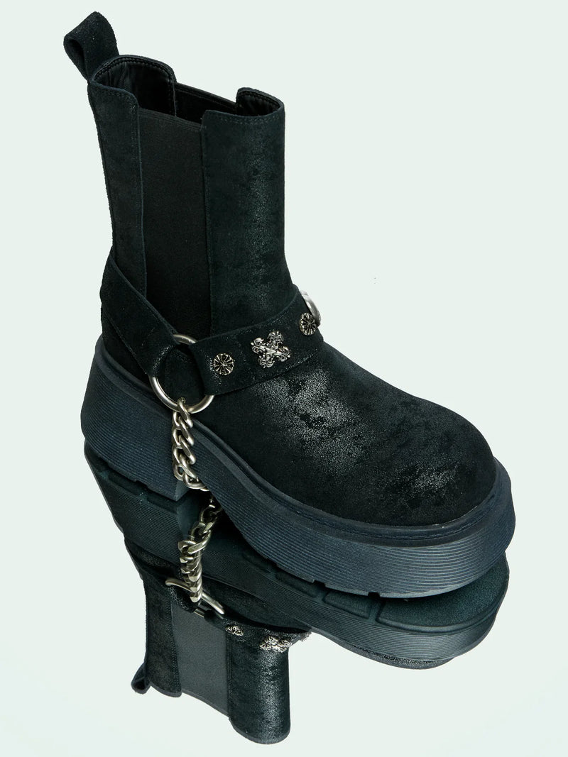 KAIA BLACK DISTRESSED