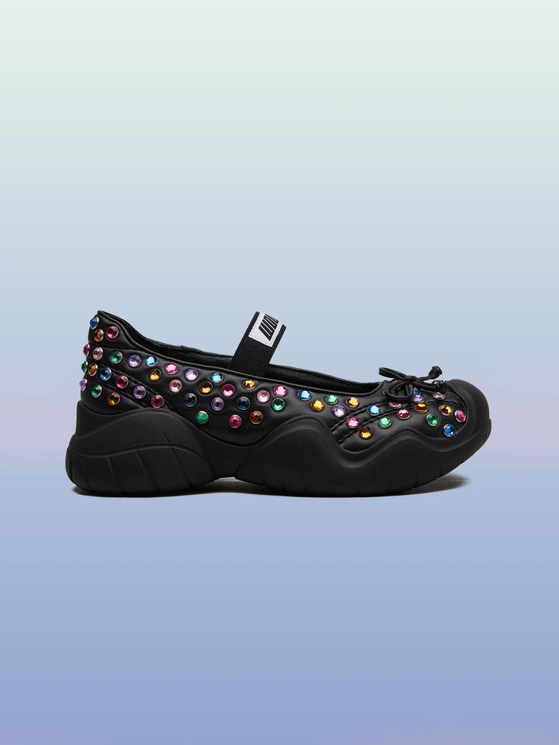 AUDREY BLACK PASTEL RHINESTONE