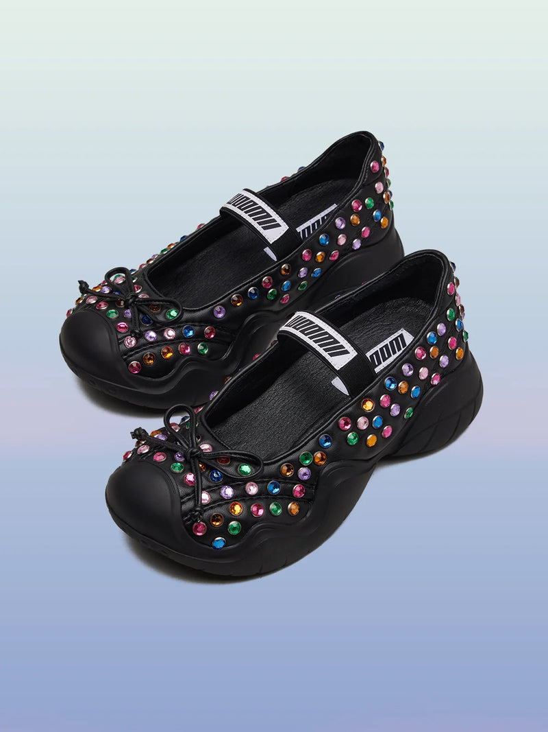 AUDREY BLACK PASTEL RHINESTONE