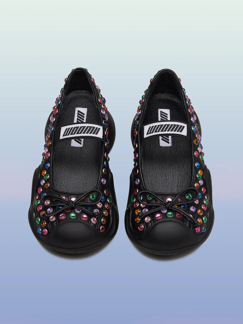 AUDREY BLACK PASTEL RHINESTONE