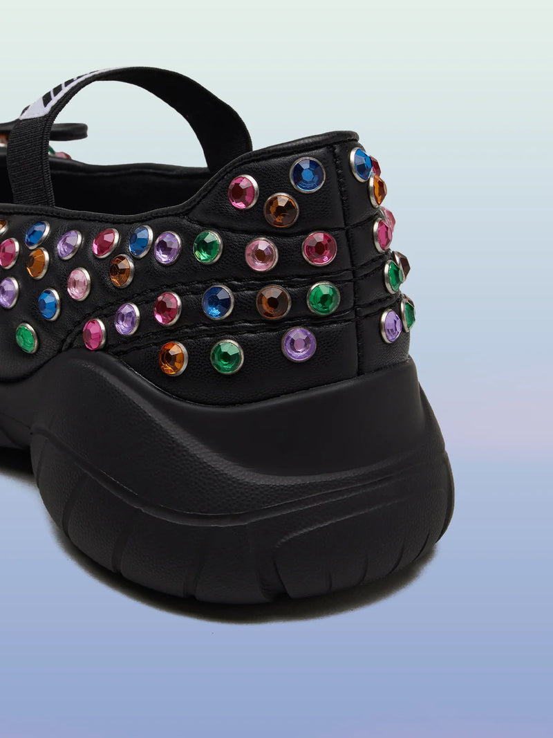 AUDREY BLACK PASTEL RHINESTONE