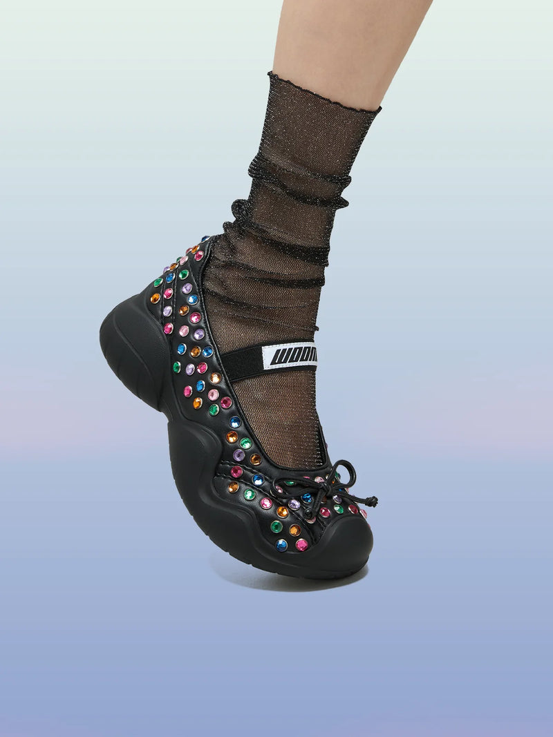 AUDREY BLACK PASTEL RHINESTONE