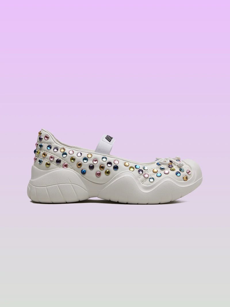 AUDREY WHITE PASTEL RHINESTONE