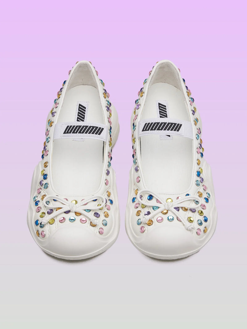 AUDREY WHITE PASTEL RHINESTONE