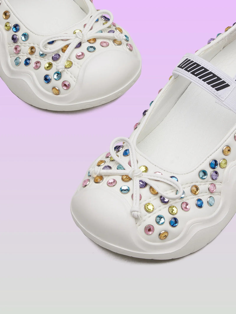 AUDREY WHITE PASTEL RHINESTONE