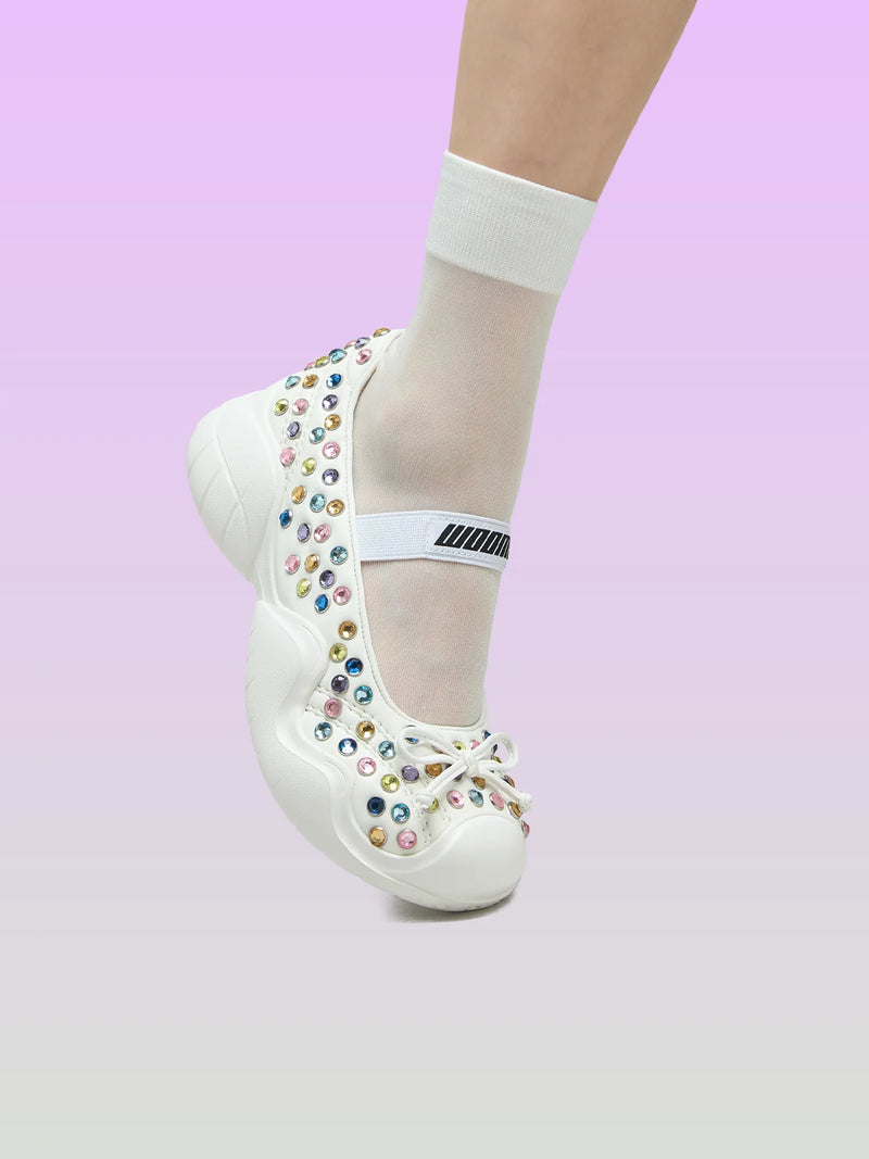 AUDREY WHITE PASTEL RHINESTONE