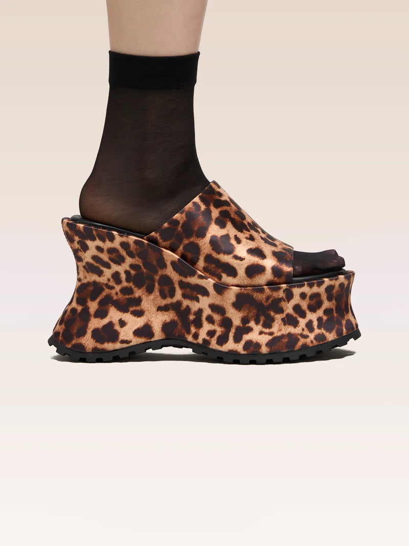 COLETTE LEOPARD SATIN