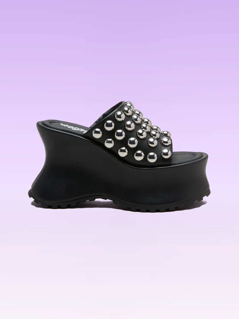 COLETTE BLACK NAPPA STUDS