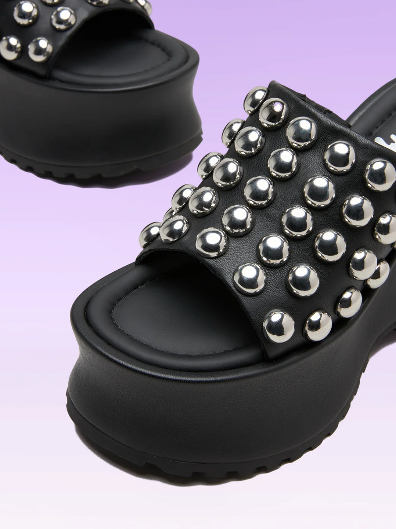 COLETTE BLACK NAPPA STUDS