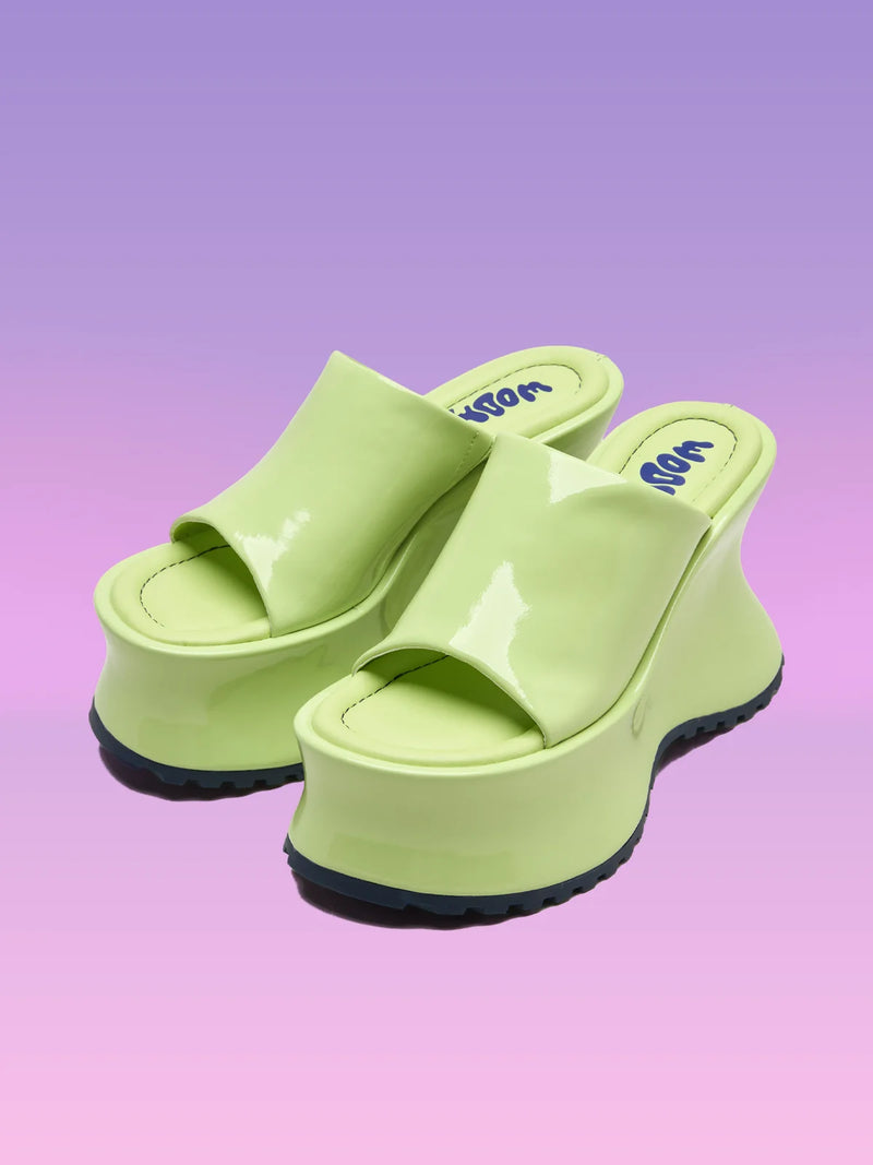 COLETTE LIME CRINKLE PATENT