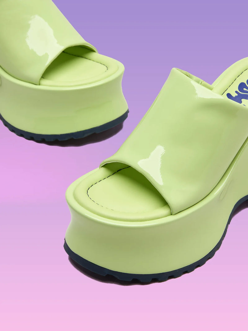 COLETTE LIME CRINKLE PATENT