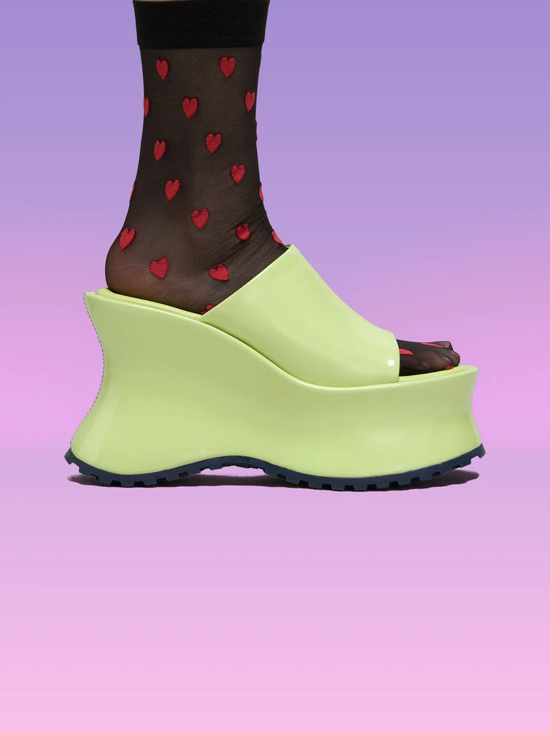 COLETTE LIME CRINKLE PATENT