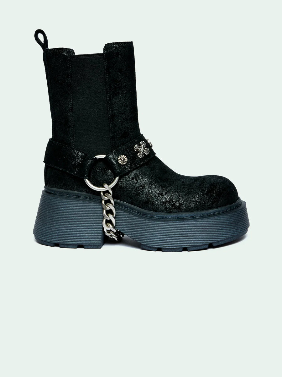 KAIA BLACK DISTRESSED