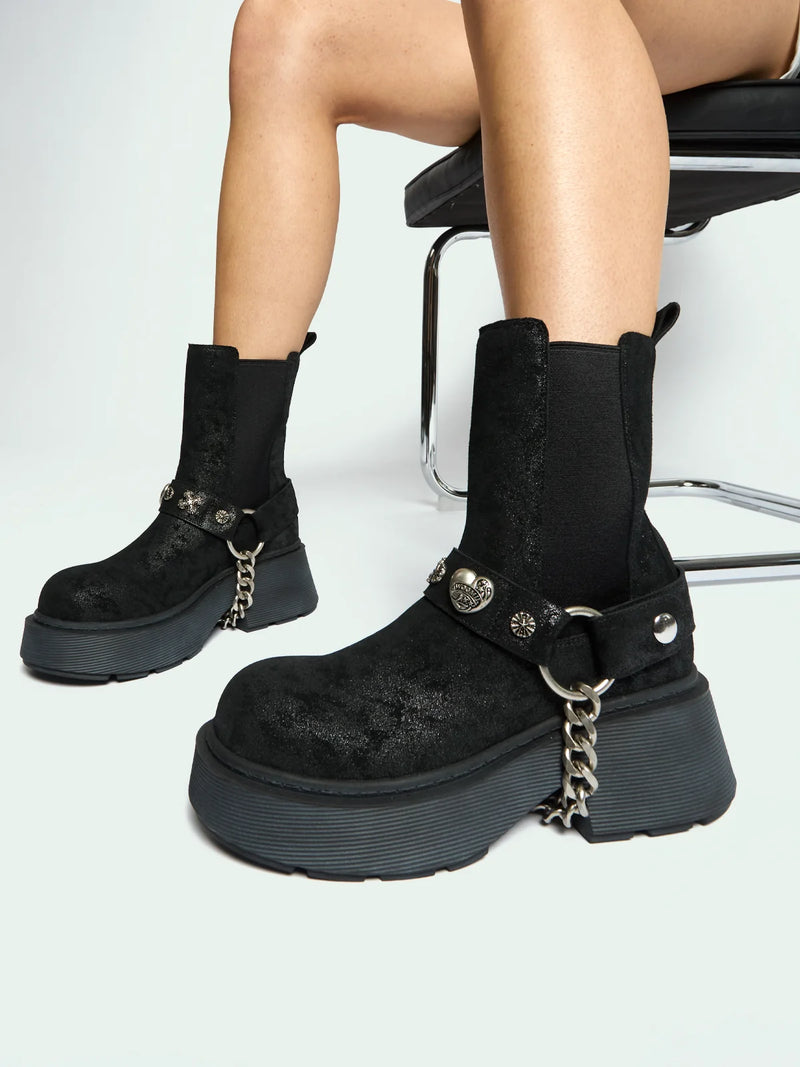 KAIA BLACK DISTRESSED