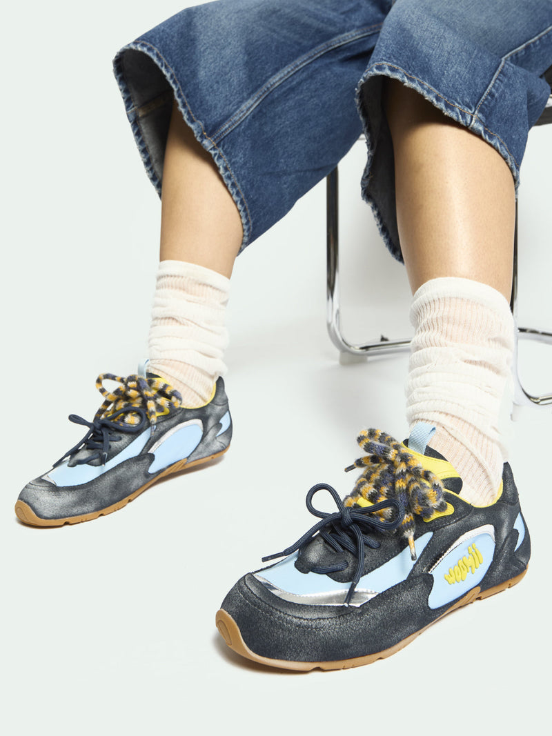 MAURINE NAVY DISTRESSED