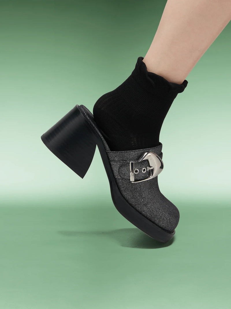 TAMIA SILVER COATED DENIM
