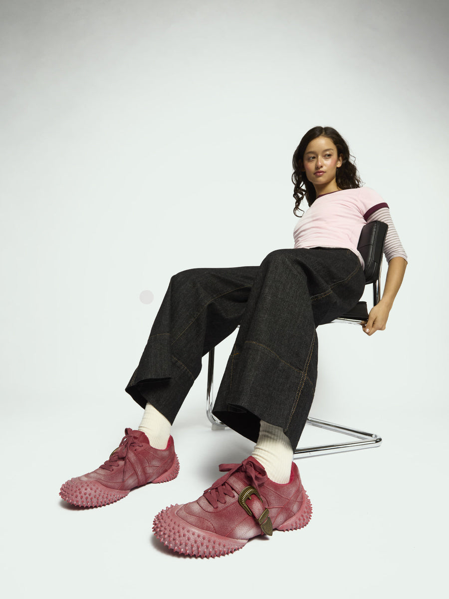 YUKI RED DISTRESSED