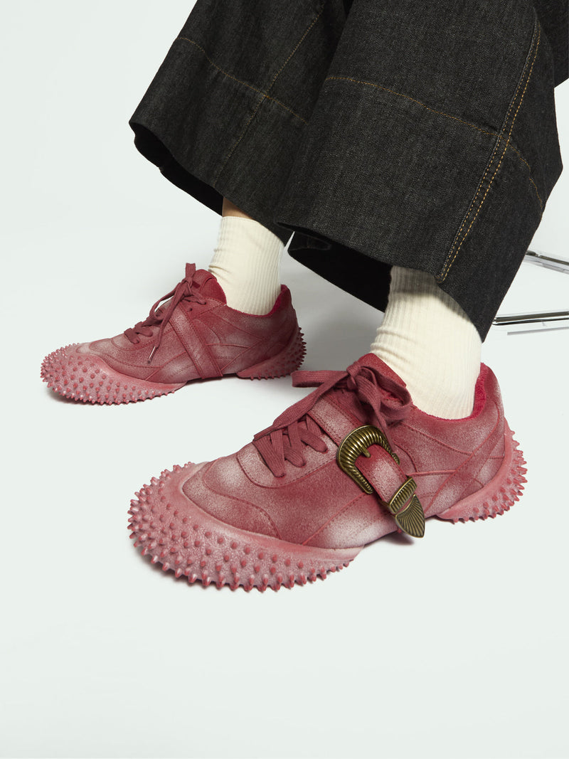 YUKI RED DISTRESSED