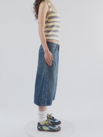 MAURINE NAVY DISTRESSED